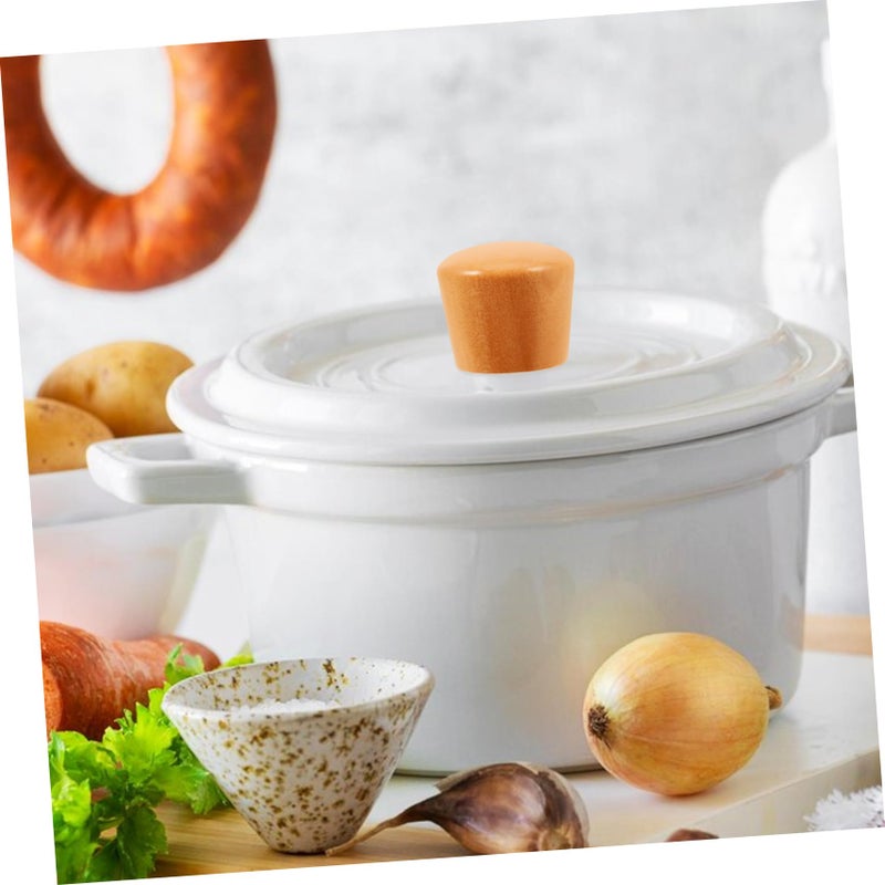 Wooden Heat Resistant Replacement Pot Knobs 6Pcs Scalding Design Compatible Milk Soup Pots - Image 4