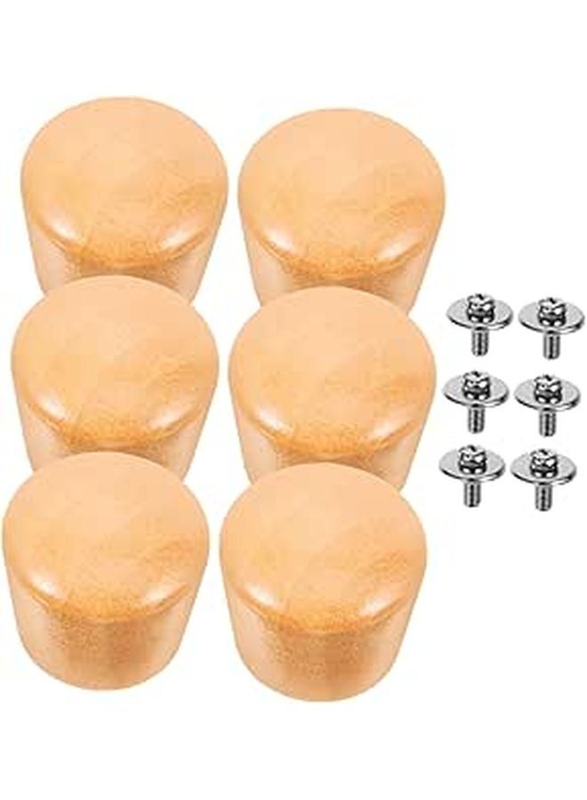 Wooden Heat Resistant Replacement Pot Knobs 6Pcs Scalding Design Compatible Milk Soup Pots - Image 1