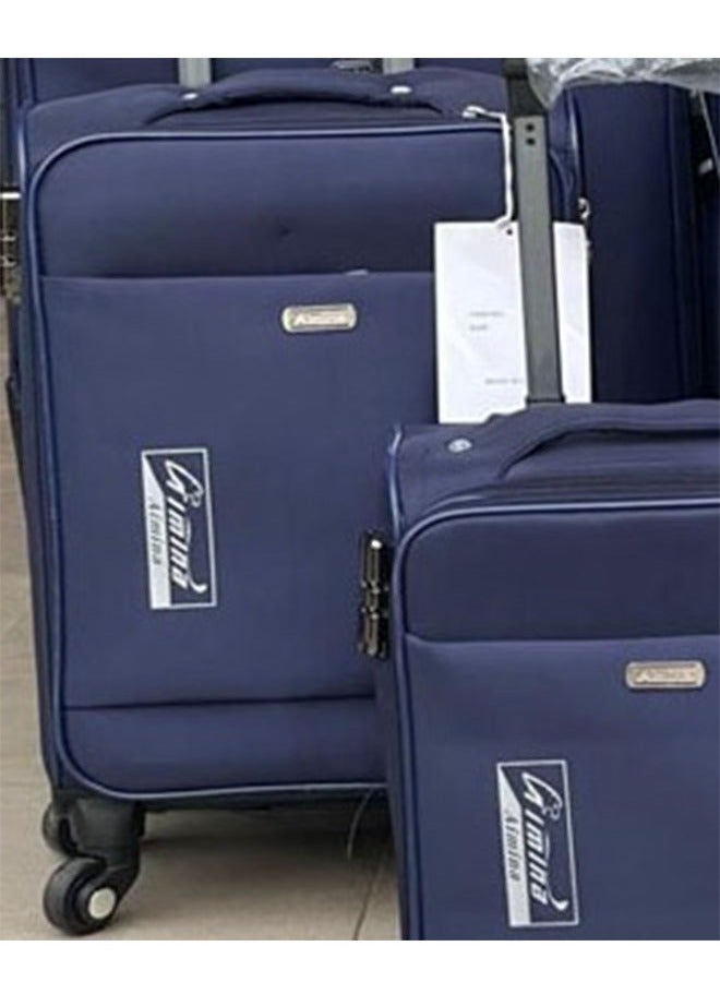 NKX Sleek Hardshell Luggage Set of 3 with Spinner Wheels Navy Blue 20*24*28 inches - Image 3