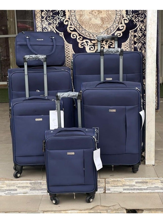 NKX Sleek Hardshell Luggage Set of 3 with Spinner Wheels Navy Blue 20*24*28 inches - Image 2