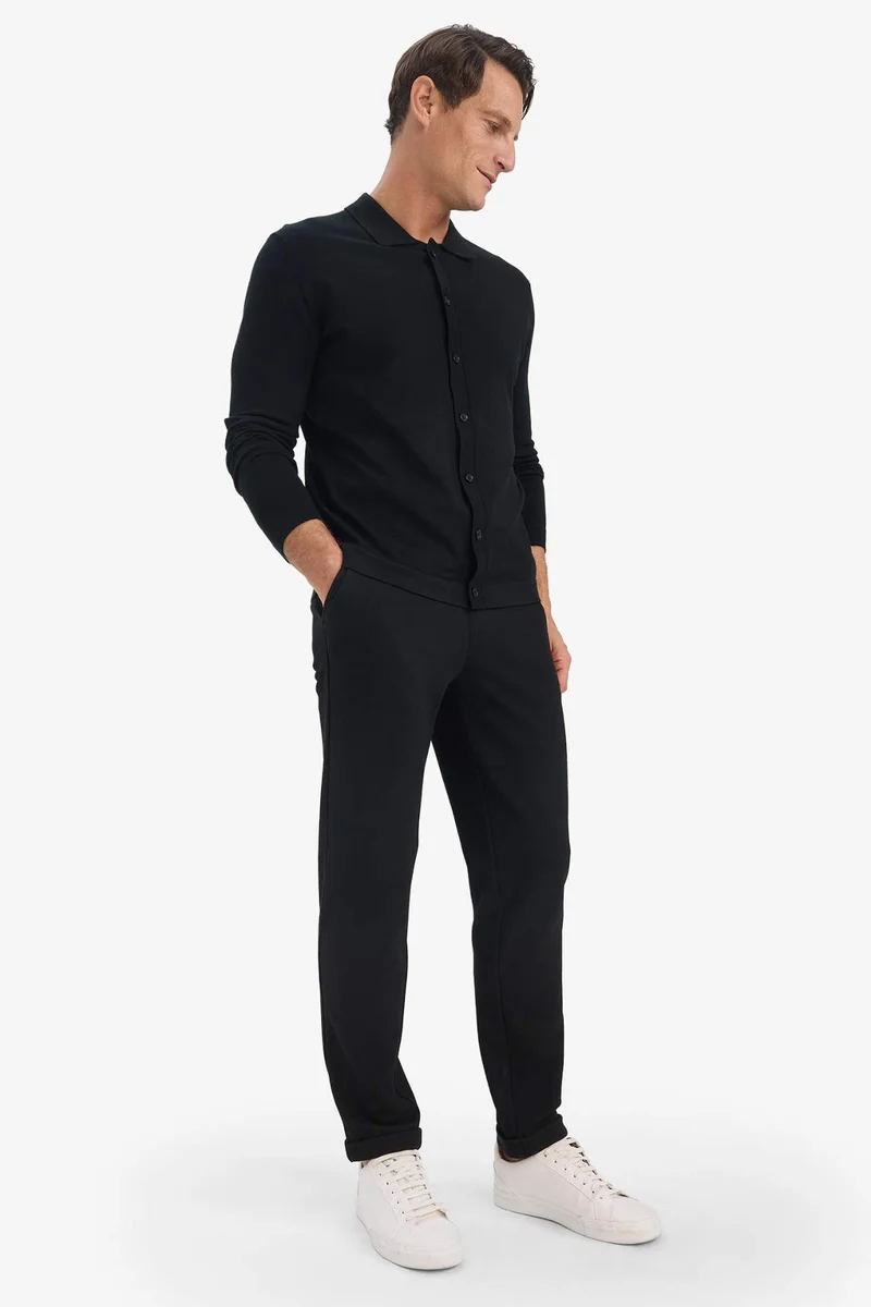 ديفاكتو Jogger Fit Crop Cotton Trousers