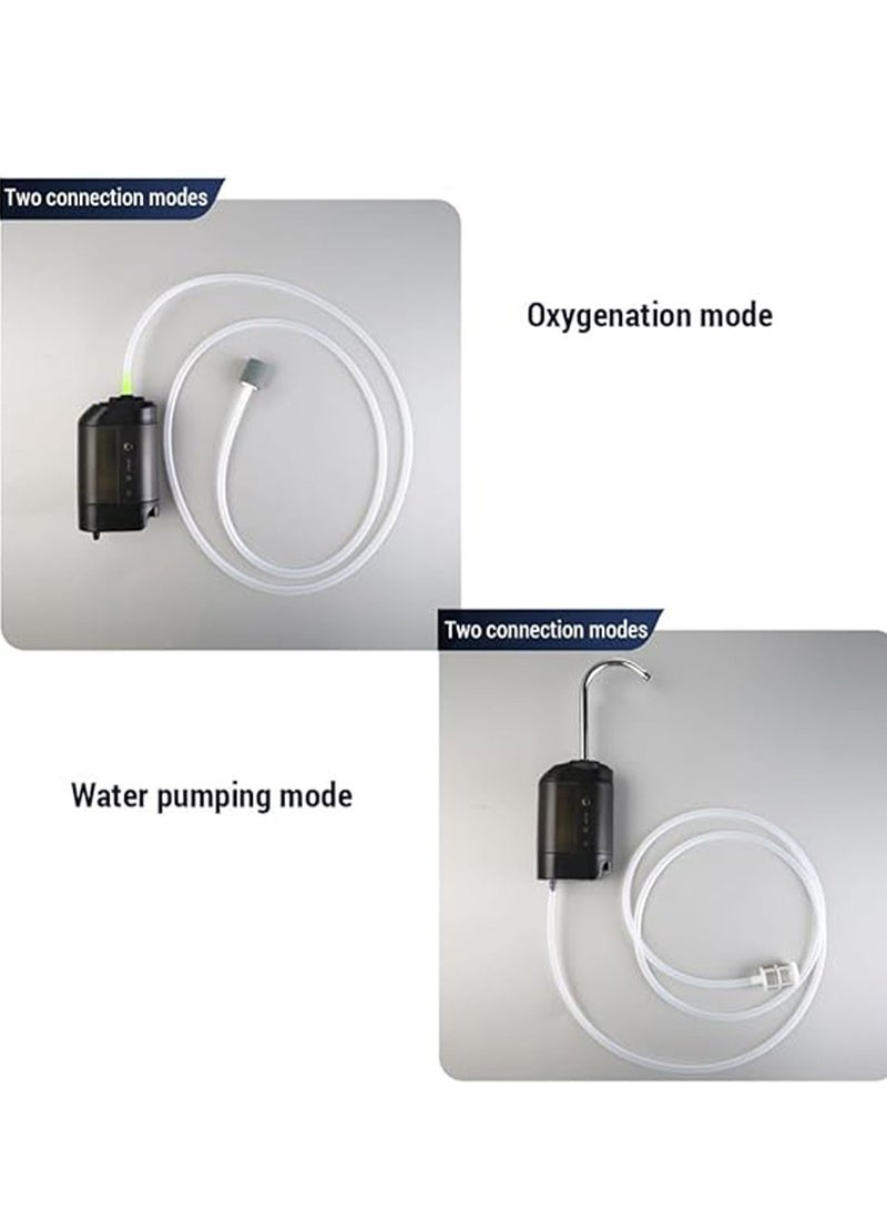 بلو فاير مضخة أكسجين محمولة متعددة الوظائف مع ضوء الطعم - بطارية 2600 مللي أمبير تعمل حتى 24 ساعة، تدفق هواء 6 لتر/دقيقة، إضاءة ليلية LED، مثالية لصيد القوارب والأنهار والبحيرات - Image 4