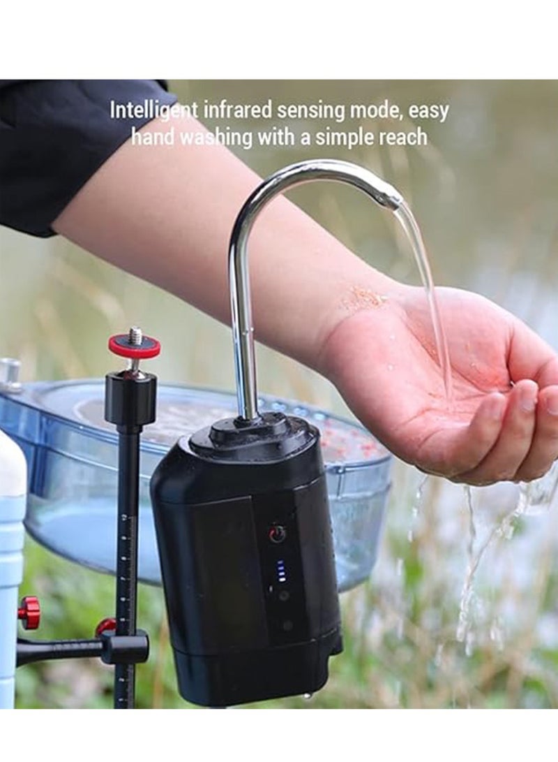 بلو فاير مضخة أكسجين محمولة متعددة الوظائف مع ضوء الطعم - بطارية 2600 مللي أمبير تعمل حتى 24 ساعة، تدفق هواء 6 لتر/دقيقة، إضاءة ليلية LED، مثالية لصيد القوارب والأنهار والبحيرات - Image 2