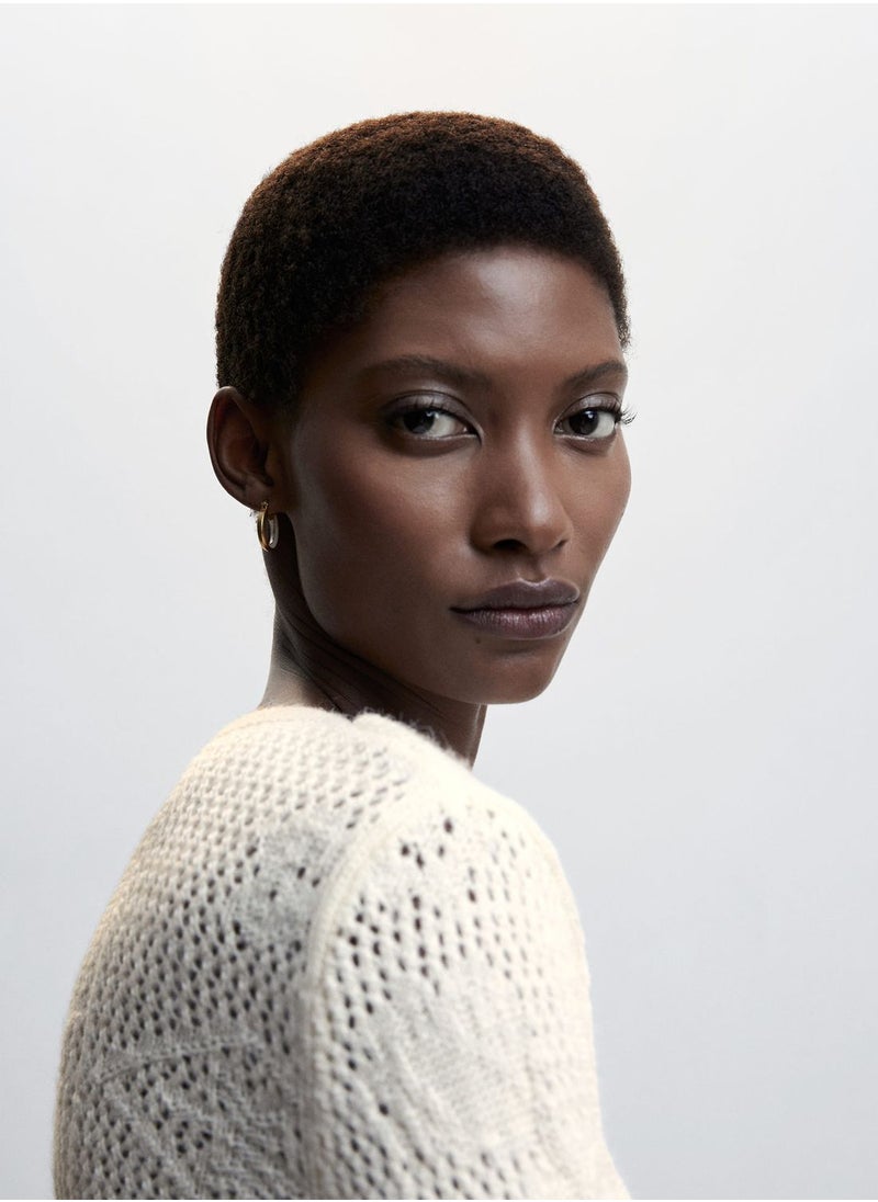 MANGO - Openwork Knitted Sweater - Image 1