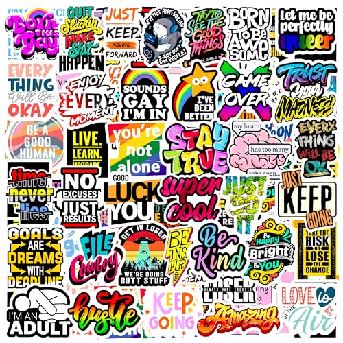 True Flair Trueflair 250+ Inspirational Motivation Vinyl Laptop Stickers, for Laptop, Journal, Bike Helmet, Diary, Guitar, Mobile, Waterproof, Self-Adhesive for Girls (Motivational) - Image 1