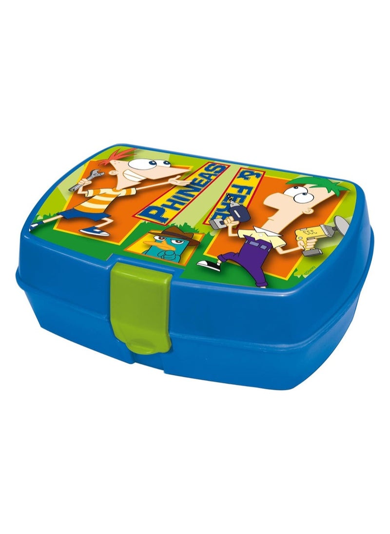 STOR STOR Phineas & Ferb Rectanglular 2 Layer Lunch Box 16cm*7cm*6cm  - Image 1