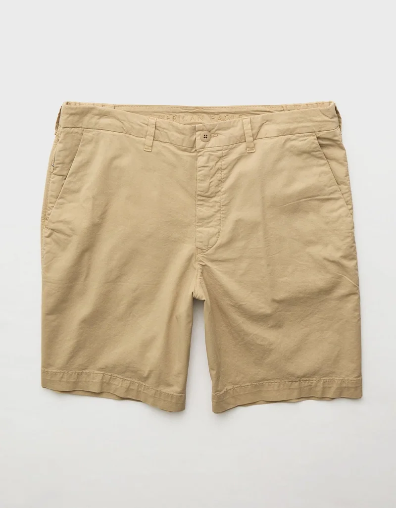 امريكان ايجل شورت من خامة مرنة باللون الكاكي - 9 بوصة