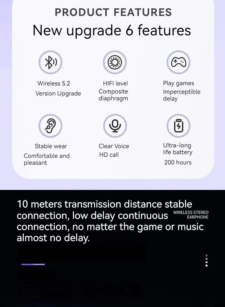 New Neck-hanging Bluetooth Headset Super Long Battery Life Headset Neck-hanging Sports Wireless Bluetooth Earphone Blue - Image 3