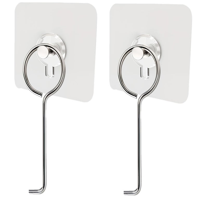 DWGEPT Drain Lifing Hooks for Shower,Drain Key,Linear Drain Removal Tool,Drain Grate Removal Clean Extractor Tool,Clean Hair Catcher Plug,Sink Strainer,Adhesive Hook 4Pcs - Image 1