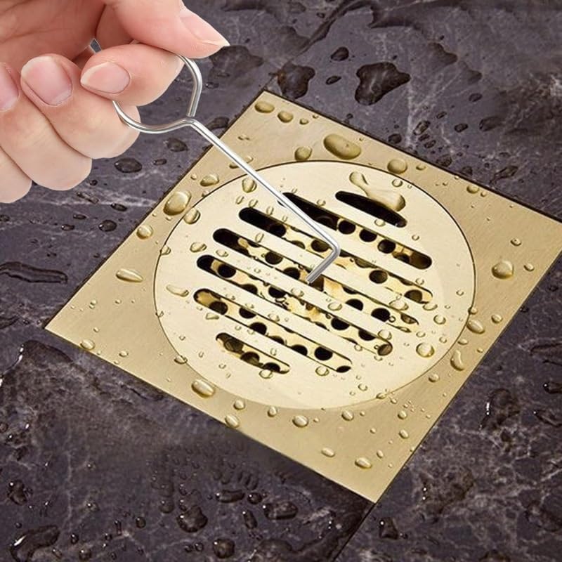 DWGEPT Drain Lifing Hooks for Shower,Drain Key,Linear Drain Removal Tool,Drain Grate Removal Clean Extractor Tool,Clean Hair Catcher Plug,Sink Strainer,Adhesive Hook 4Pcs - Image 4