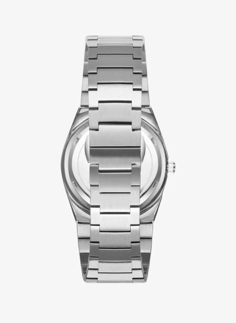 KENNETH SCOTT Kenneth Scott K24011-TBSH Men's Analog Display Watch & Stainless Steel Strap Silver
