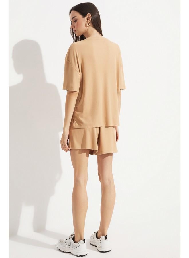 جون طقم بيجامة نسائي من الفيسكوز المضلع - Image 5