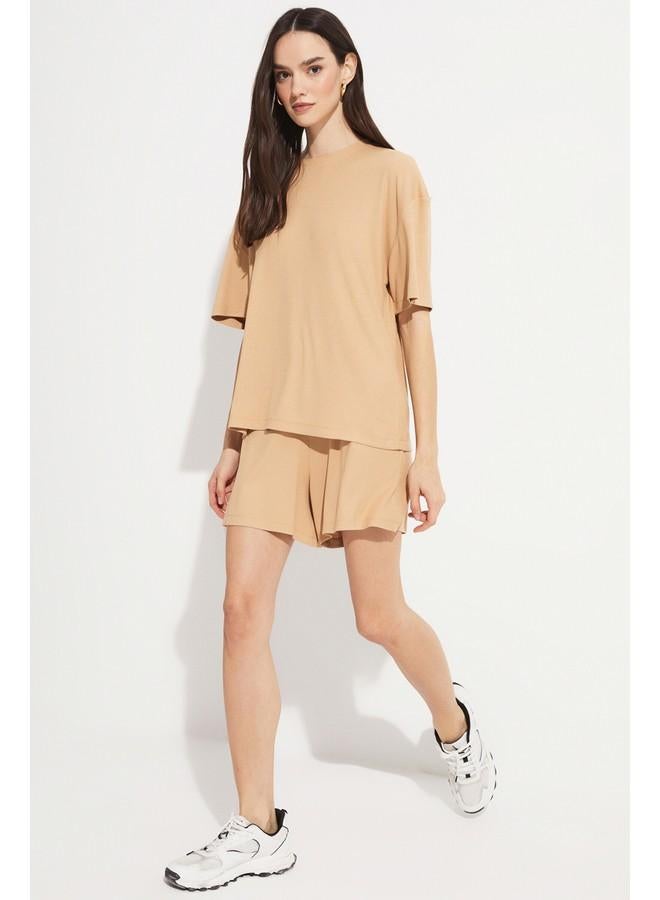 جون طقم بيجامة نسائي من الفيسكوز المضلع - Image 1