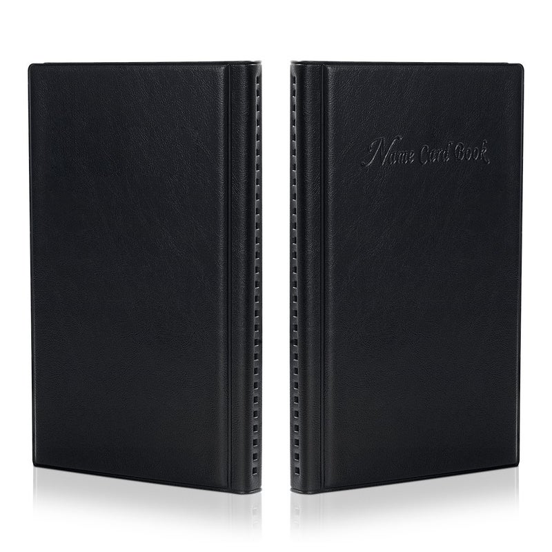 Petutu Business Card Holder Organizer Book - PU Leather, 2 Pack Total For 600 Business Cards - Image 3
