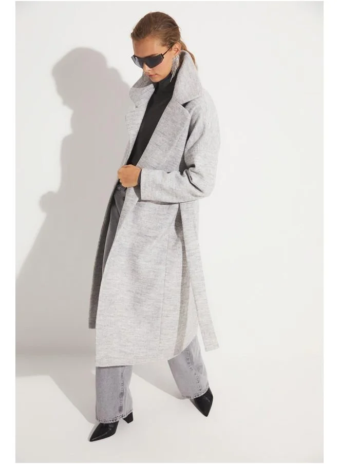 جون June Loose Fit Coat Grey