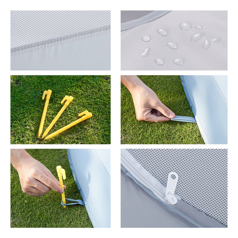Small Animal Playpen Pet Portable Foldable Exercise Fence with Side Door Outdoors Pet Cage Tent for Chick/Cats/Dogs/Rabbits/Hamster - Image 3