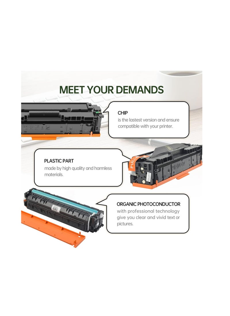Fast Print 4-Piece 205A Compatible Toner Cartridge Set CF530/CF531/CF532/CF533 Black/Cyan/Yellow/Magenta  - Image 2