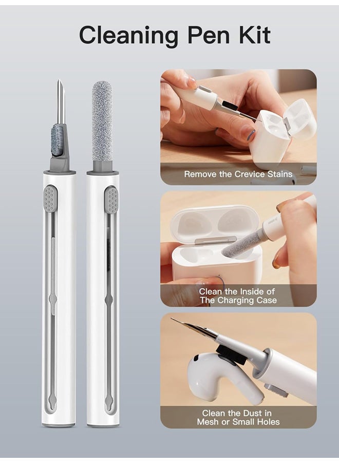 SJet for Liberty 5 Case Cover with Cleaner Kit, Soft Silicone Protective Case for Anker Soundcore Liberty 5 Case Keychain (Black) - Image 4