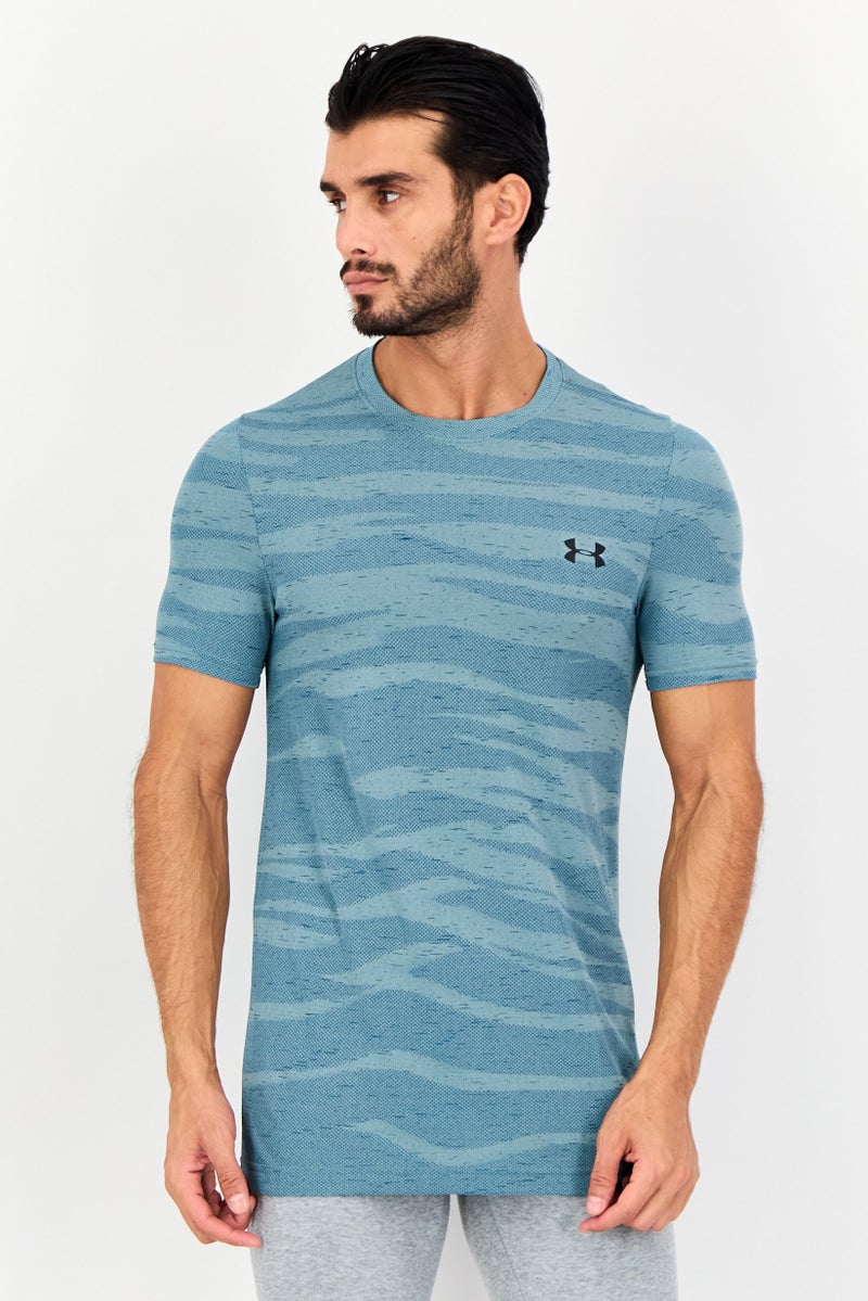 UNDER ARMOUR تي شيرت تدريب قصير الأكمام للرجال، متعدد الألوان - Image 1