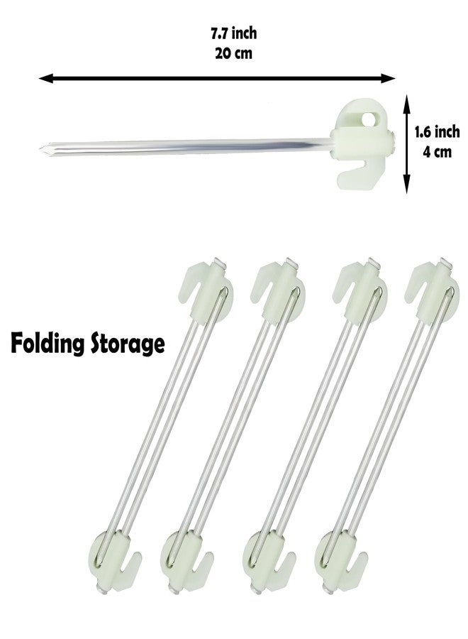 Tentogala Glow in The Dark 22pcs Tent Stakes, 8 inch Heavy Duty Tent Stakes, Galvanized Non-Rust Forged Steel Tent Pegs Ground Stakes Canopy Stakes for Camping, Garden, Canopies, Inflatables, Outdoor - Image 2