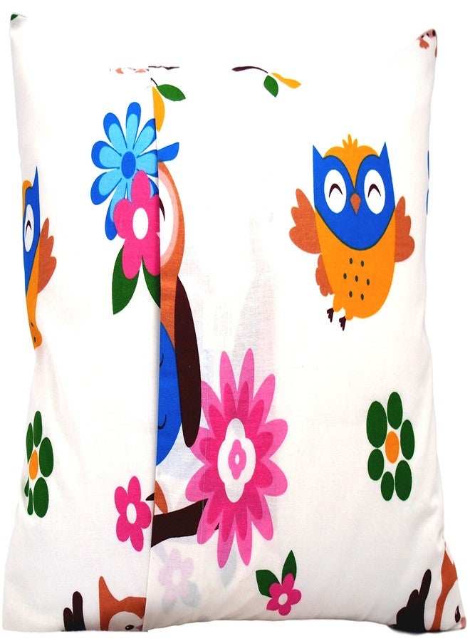 Comfy Turtles Cotton Toddler Pillowcase 13 x 18 Owl - Small Pillowcases for Travel Pillows, Owl Pillow Cases, Crib Pillows Protector for Toddler - Owls Family - Image 2