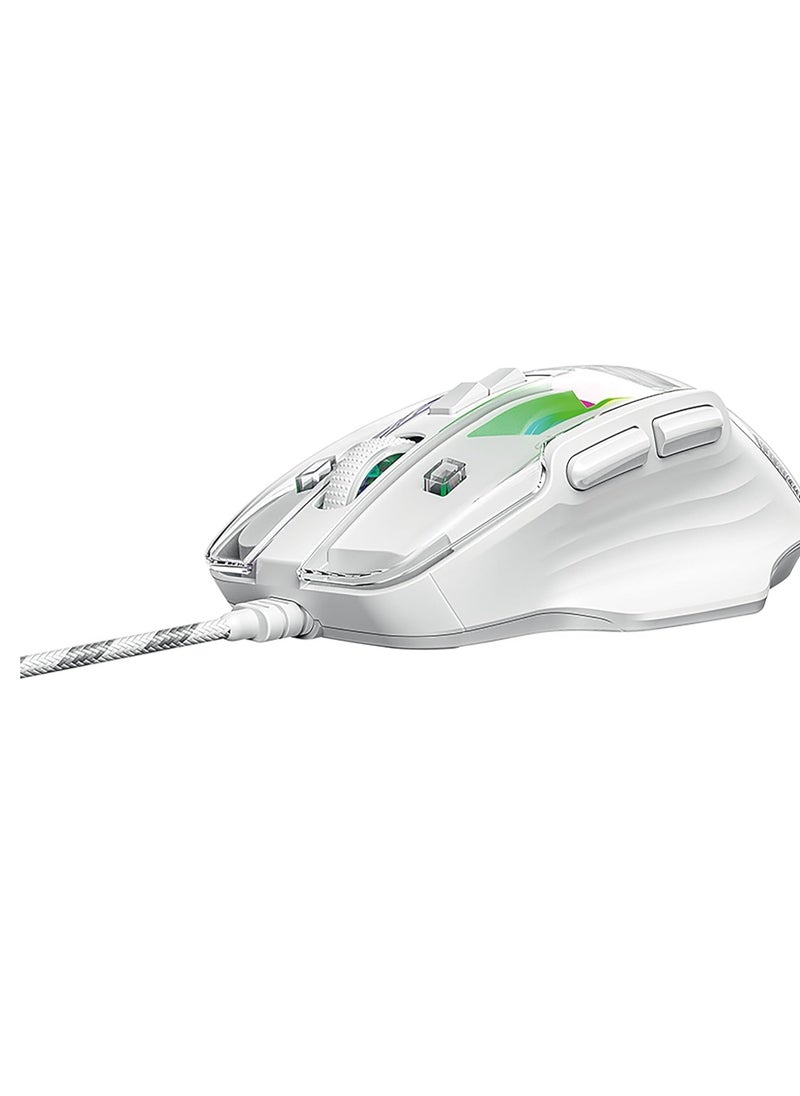 XTRIKE ME - Wired gaming mouse for computer and laptop, RGB, model GM-319, white - for home and office use, comfortable design for the hand and bright colors - Image 1
