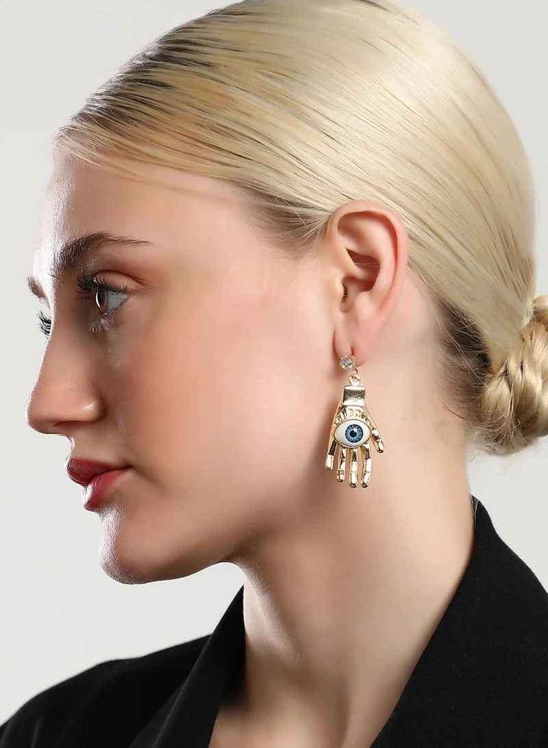 SOHI Hamsa Evil Eye Artificial Drop Earring Jewellery