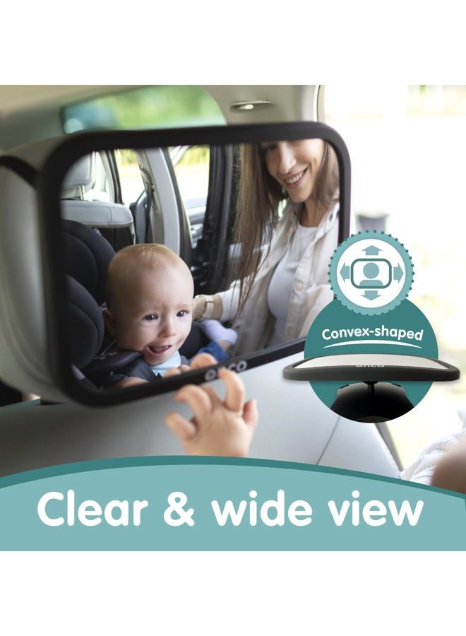 Onco Baby Car Mirror Rear Facing (2-Pack) - Award-Winning Car Mirror for Baby 100% Shatterproof Baby Mirror for Car Journeys, Shakeproof Car Seat Mirror for Baby Rear Facing, Universal Car Baby Mirror - Image 3