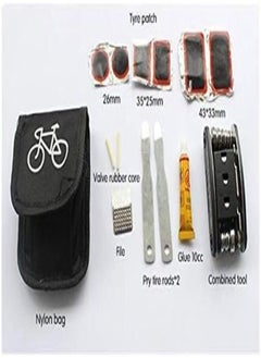 Generic Portable Bicycle Tyre Repair Kits Bag with Multi-function Tool  - Image 1