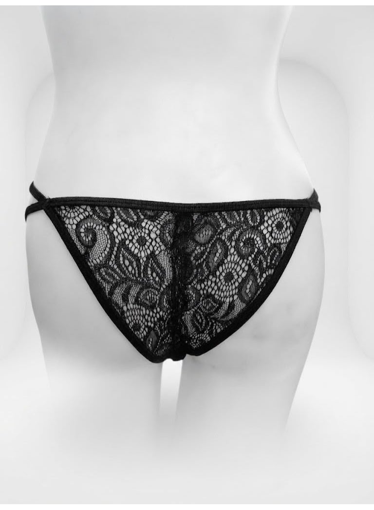 Sheer Leopard Print Mesh Brief with Bow Accents - Image 2