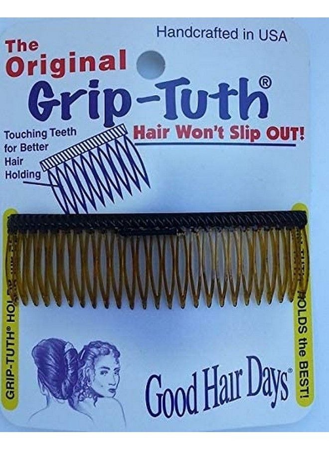 Good Hair Days 3 1/4 Inch Griptuth Shorty Comb Shell One Comb  - Image 3