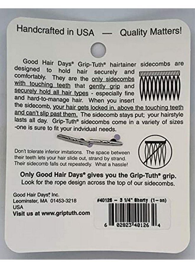 Good Hair Days 3 1/4 Inch Griptuth Shorty Comb Shell One Comb  - Image 4