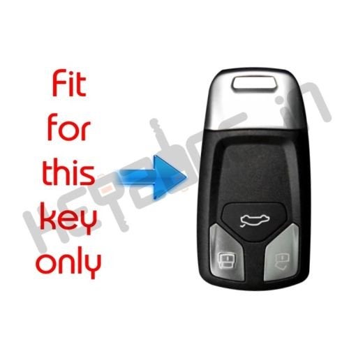Keyzone® Keycare® Silicone Key Cover Compatible for A4, A5, Q5, Q7, TT Smart Key (Black) (1) - Image 3