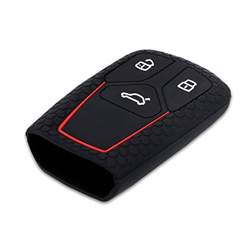 Keyzone® Keycare® Silicone Key Cover Compatible for A4, A5, Q5, Q7, TT Smart Key (Black) (1) - Image 5
