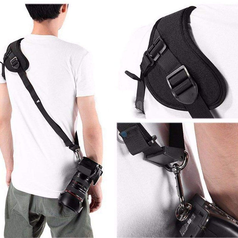 Wanby حزام كتف ناعم قابل للتعديل من WANBY مع حزام سريع التحرير لكاميرات DSLR و SLR - Image 3