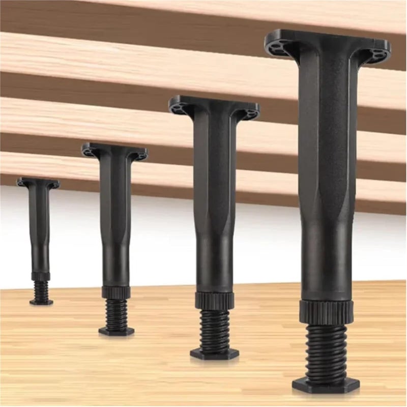 Furniture Legs 4pcs Adjustable Bed Support Foot Reinforced Plastic Furniture Leg Sofa Leg Bed Bottom Load Bearing Bracket(C) - Image 3
