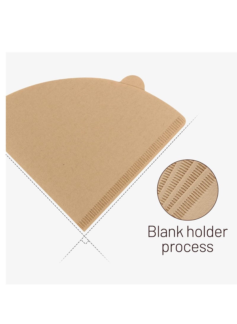 Generic - Coffee Filters V60 Cone Paper White Natural 200pcs Coffee Filters Unbleached Paper Filters Compatible with Pour Over Drippers 2-4 Cups Size 02 Coffee Filters v60 - Image 1