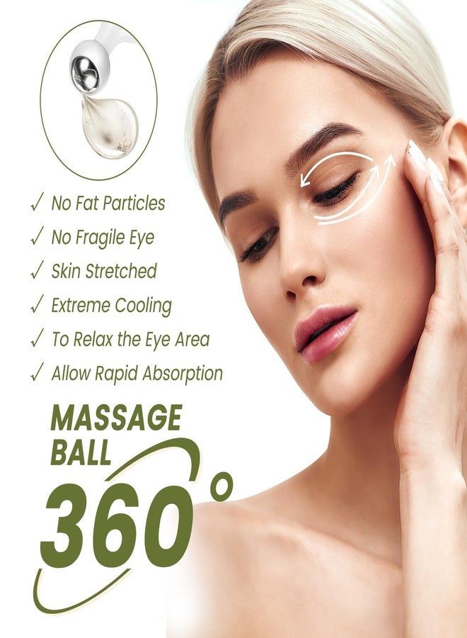 AOAO Under Eye Cream Roller with Rice Ceramide, Firming Lift Eye Cream for Fine Lines, Eye Treatment for Wrinkles, Puffiness & Dark Circles, Hydration with 360° Cooling Roller Massage Ball, 0.5oz - Image 2