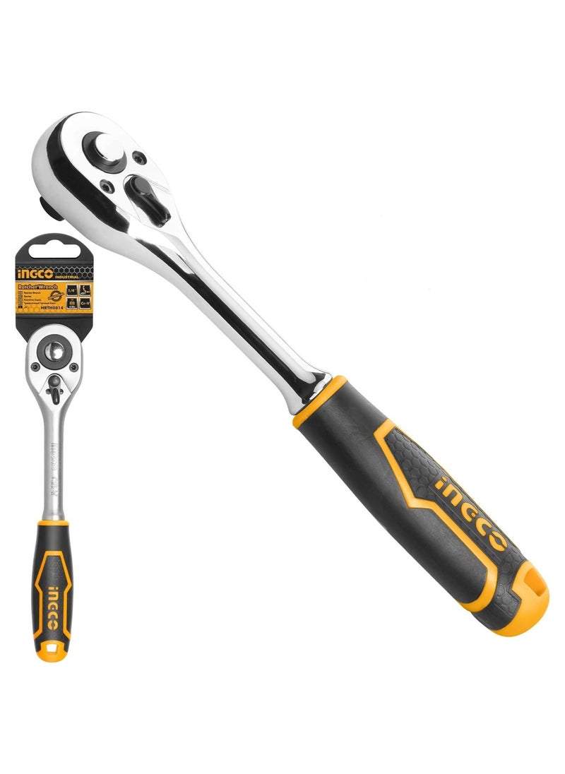 INGCO INGCO 1/4" Heavy Duty Ratchet Wrench with Quick Release, 158mm Length, 45-Tooth Mechanism  - Image 1