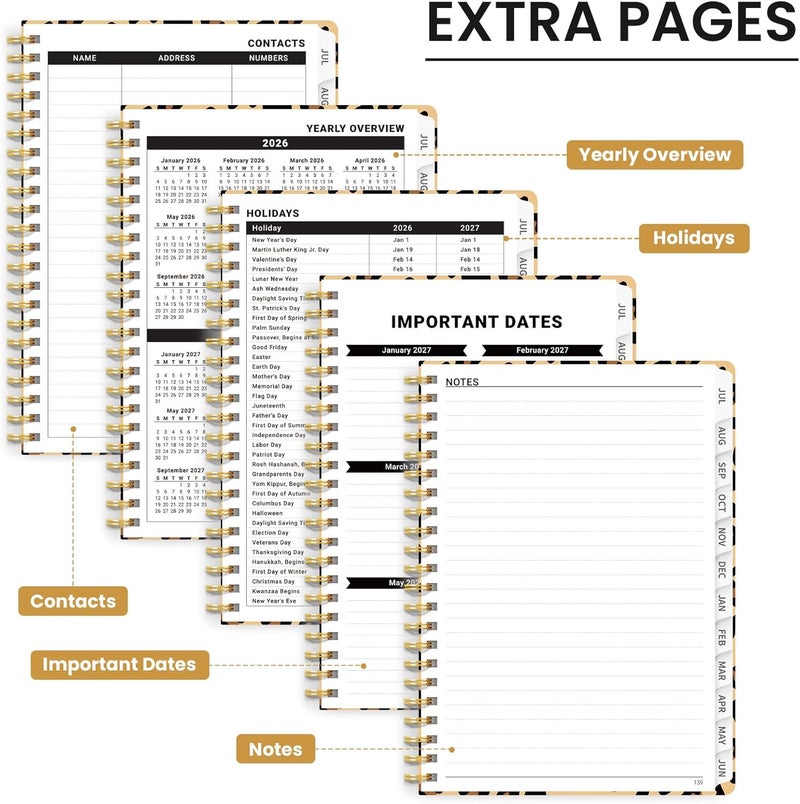 ZOTIA Planner 2026-2027, Monthly and Weekly Academic Planner July 2026 - June 2027, Hardcover Student Teacher Planning Agenda Calendar Book with Tabs, Perfect for Office School Supplies, A4 (8.5" x 11 - Image 5