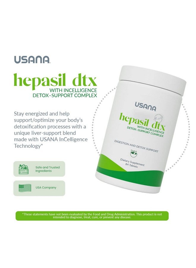 USANA Hepasil Dtx مع مركب دعم إزالة السموم Incelligence لدعم شامل للكبد* 84 قرصًا لمدة 28 يومًا - Image 4