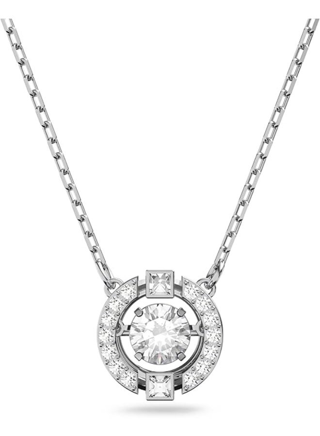 SWAROVSKI Una necklace Round cut, White, Rhodium plated - Image 1