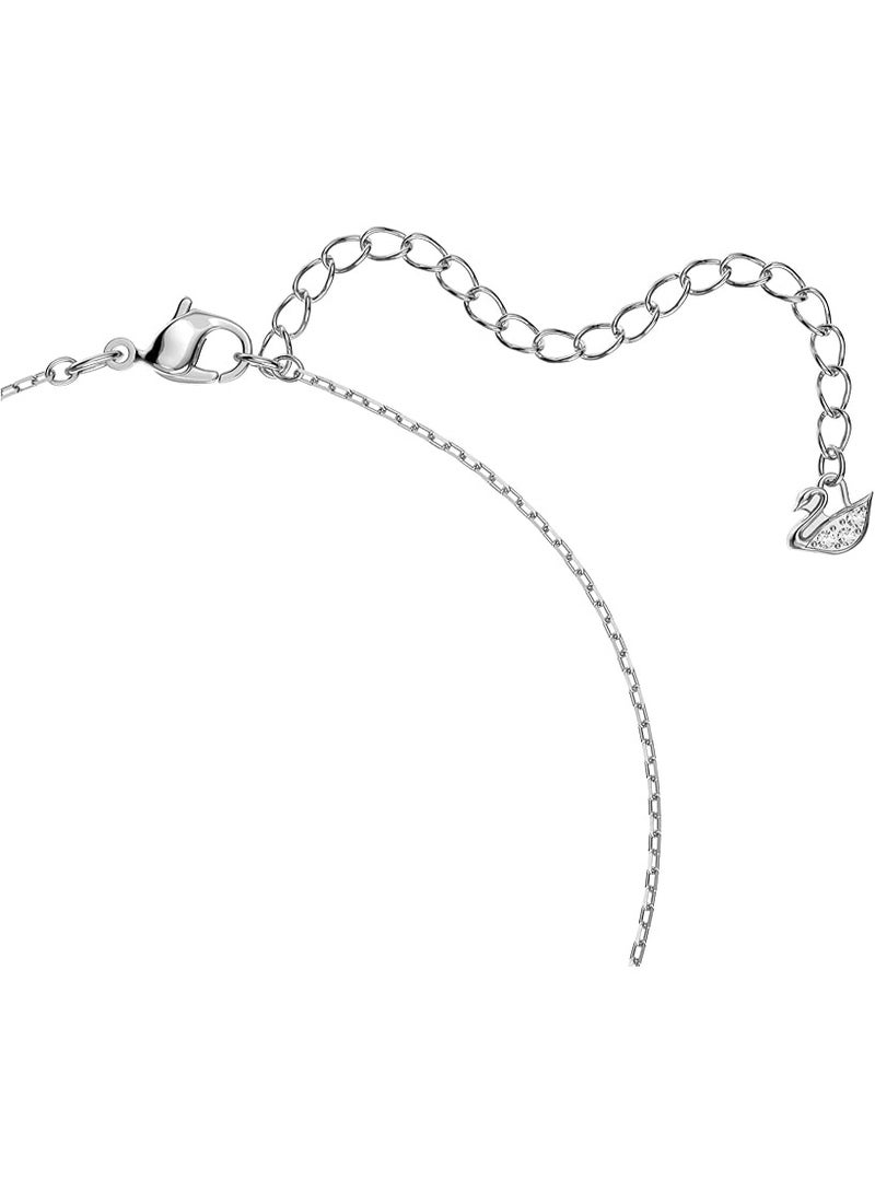 SWAROVSKI Una necklace Round cut, White, Rhodium plated - Image 3