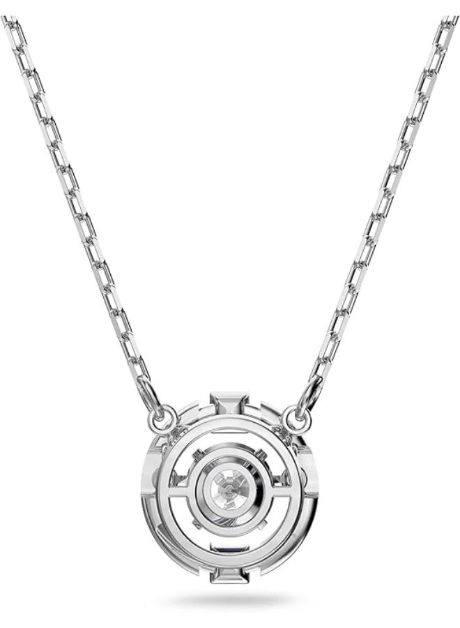 SWAROVSKI Una necklace Round cut, White, Rhodium plated - Image 4