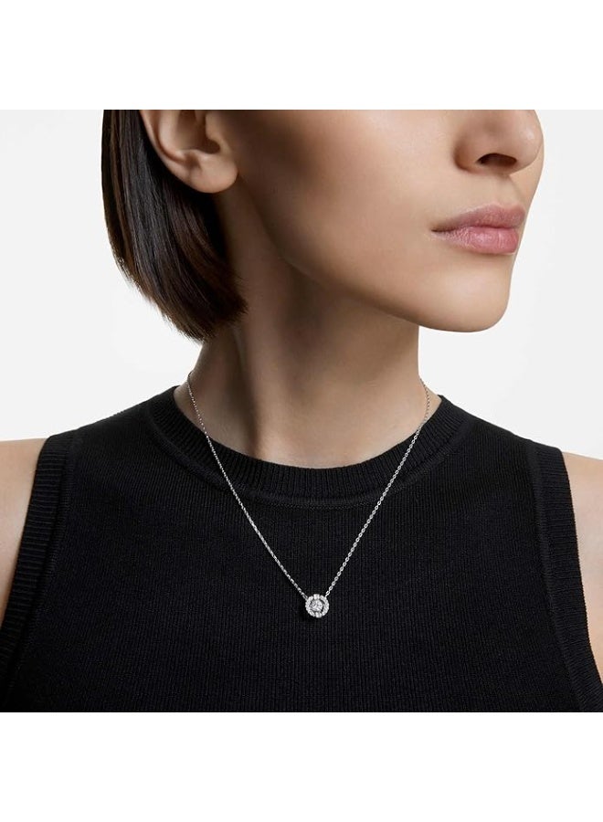 SWAROVSKI Una necklace Round cut, White, Rhodium plated - Image 5