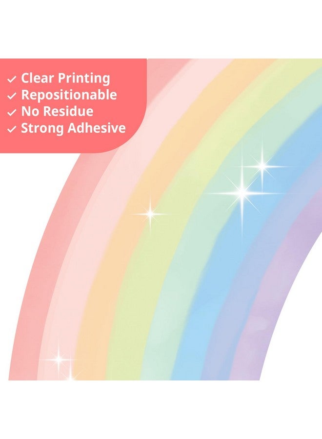 DECOWALL SG2-2413 Large Rainbow and Unicorn Wall Stickers Kids Colorful Decals Removable for Girls Nursery Bedroom Living Room Art Home Decor Decoration Peel Stick Birthday Crown Star Heart - Image 4