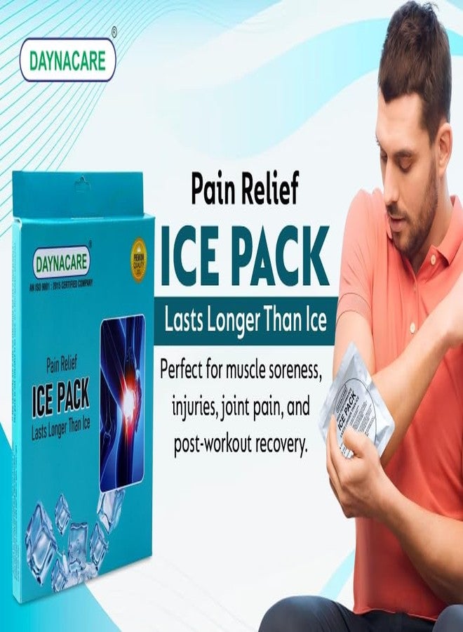DAYNACARE Reusable Ice Gel Pack - Non-Toxic Flexible Gel Pad for Instant Pain Relief | Freezable Cold Pack for Headache, Fever, Knee, Shoulder, Neck & Back | Hot & Cold Therapy | Pack - Image 4