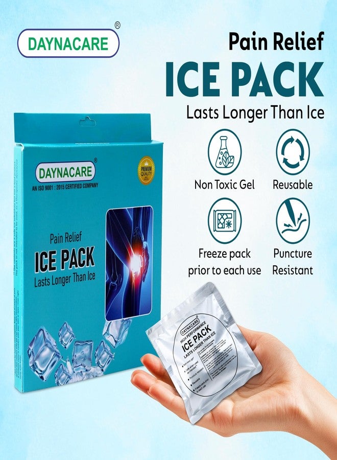 DAYNACARE Reusable Ice Gel Pack - Non-Toxic Flexible Gel Pad for Instant Pain Relief | Freezable Cold Pack for Headache, Fever, Knee, Shoulder, Neck & Back | Hot & Cold Therapy | Pack - Image 2
