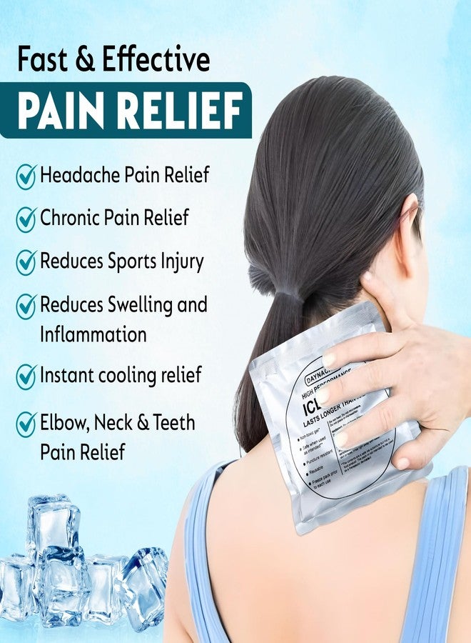 DAYNACARE Reusable Ice Gel Pack - Non-Toxic Flexible Gel Pad for Instant Pain Relief | Freezable Cold Pack for Headache, Fever, Knee, Shoulder, Neck & Back | Hot & Cold Therapy | Pack - Image 3