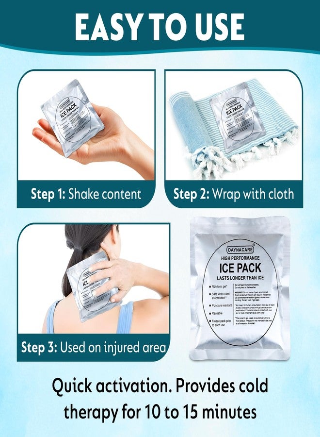 DAYNACARE Reusable Ice Gel Pack - Non-Toxic Flexible Gel Pad for Instant Pain Relief | Freezable Cold Pack for Headache, Fever, Knee, Shoulder, Neck & Back | Hot & Cold Therapy | Pack - Image 5